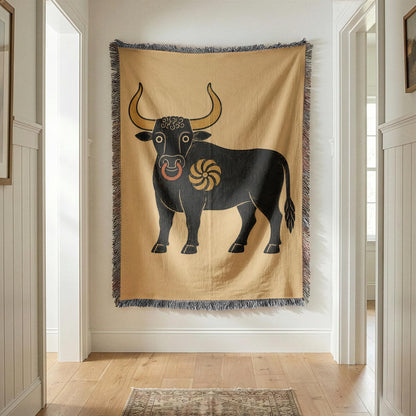Bull Woven Blanket