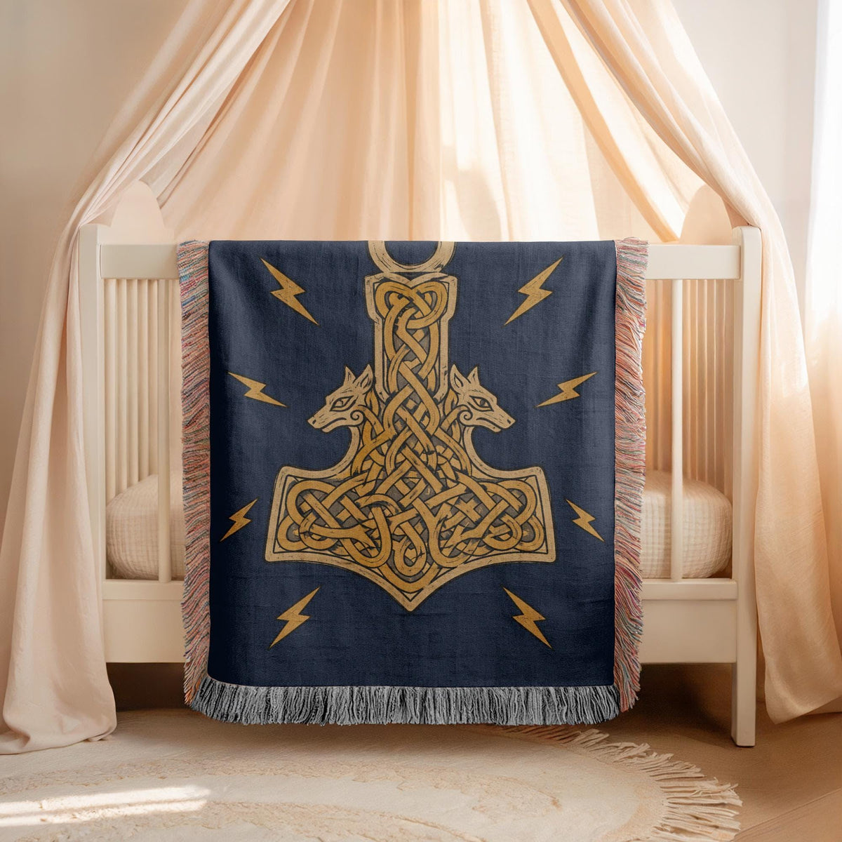 Thor Hammer Woven Blanket