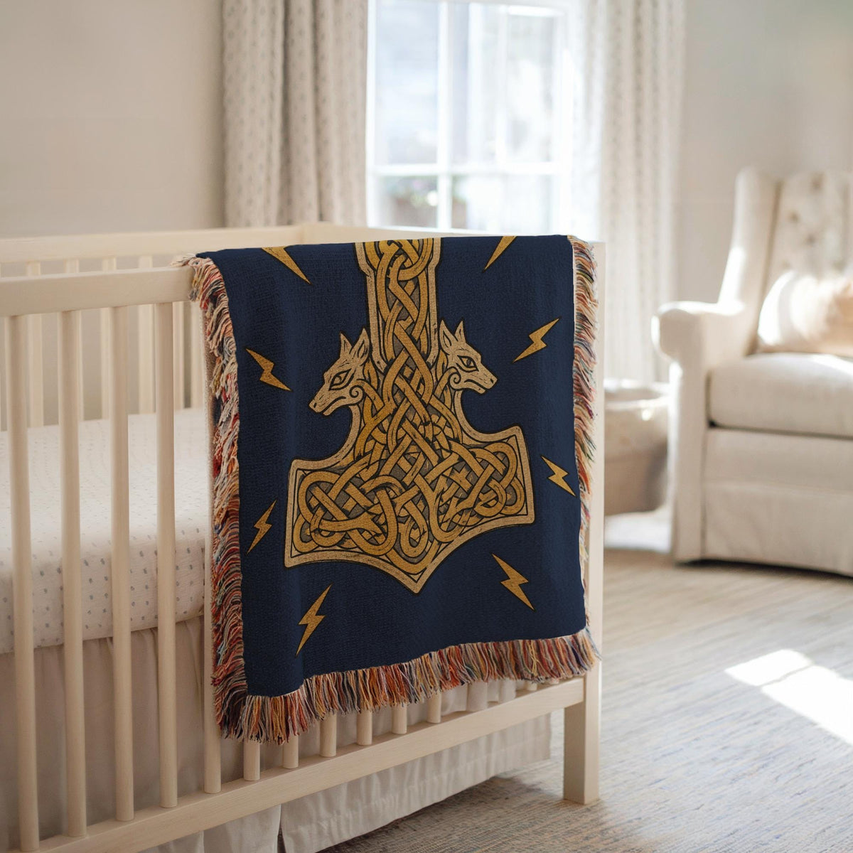 Thor Hammer Woven Blanket