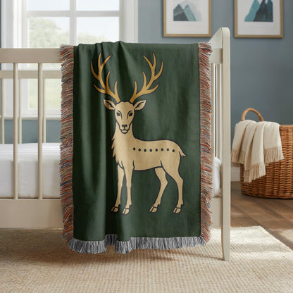 Deer Woven Blanket