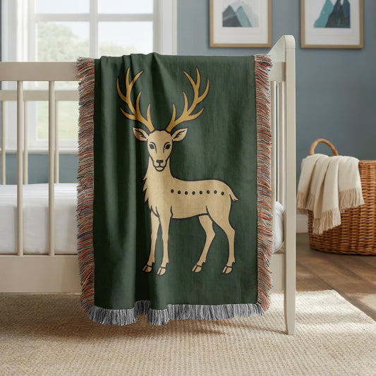 Deer Woven Blanket