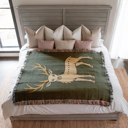 Deer Woven Blanket