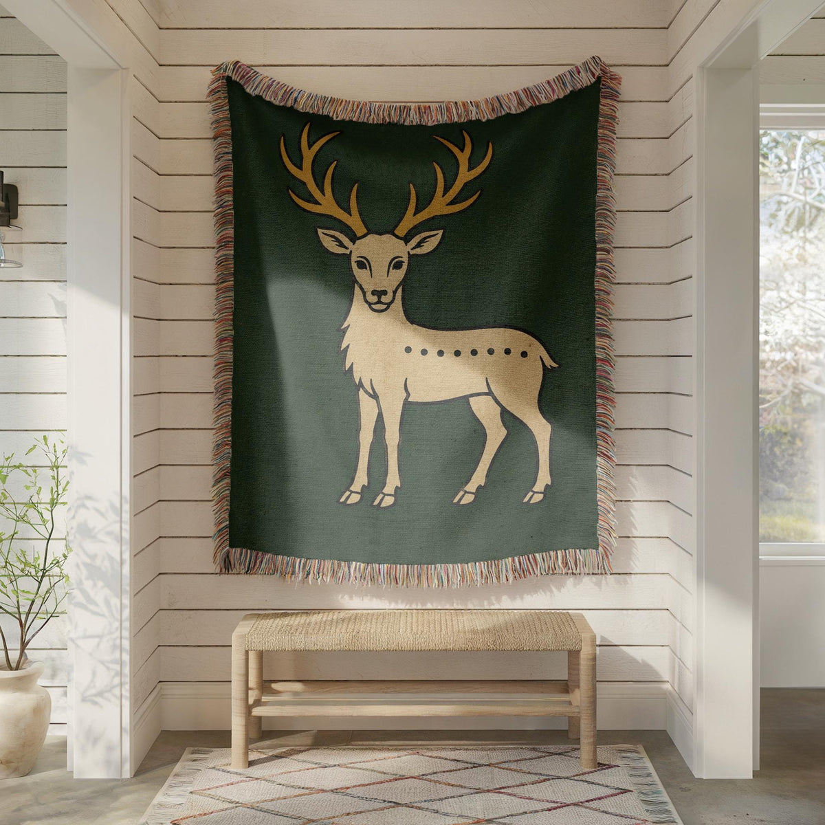 Deer Woven Blanket