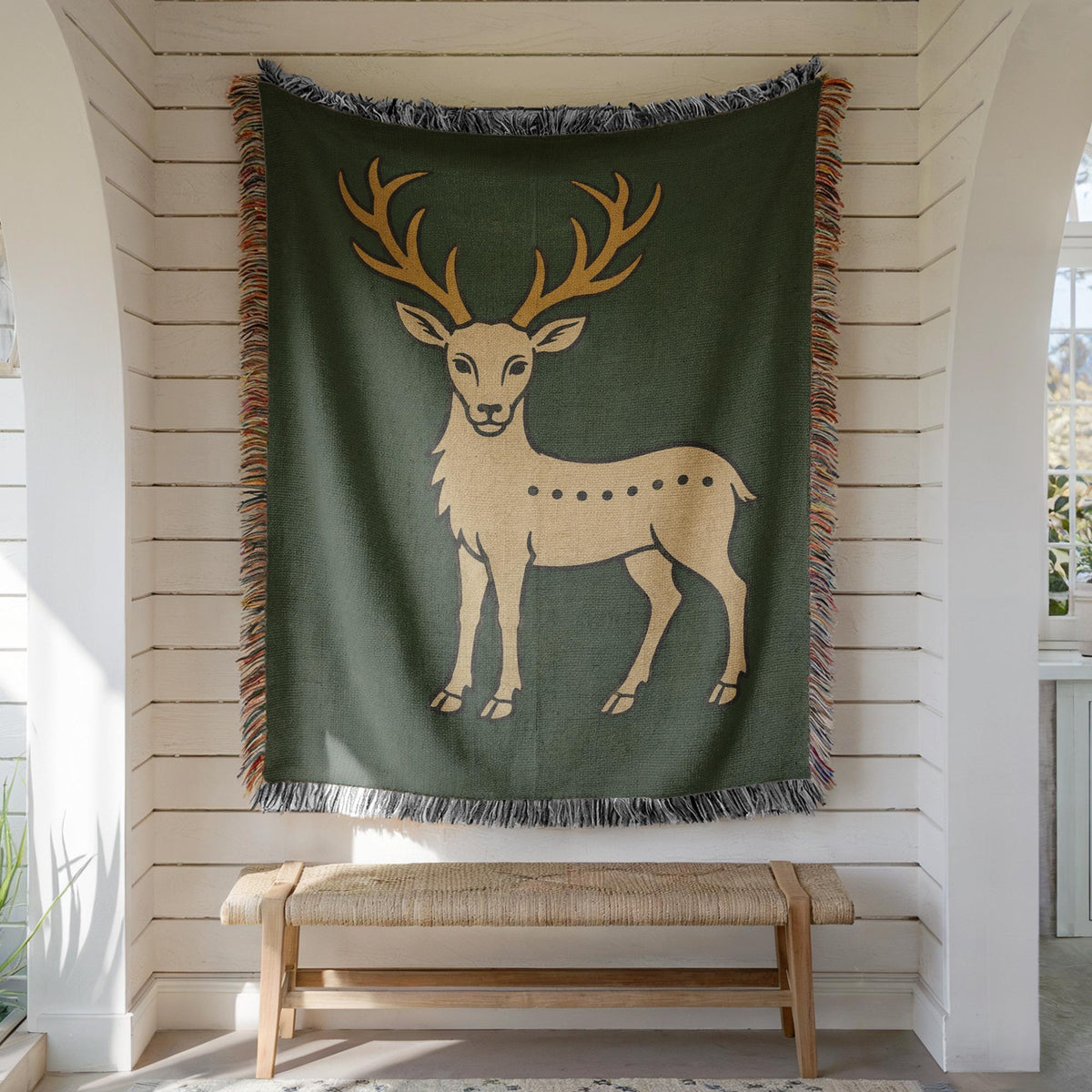 Deer Woven Blanket