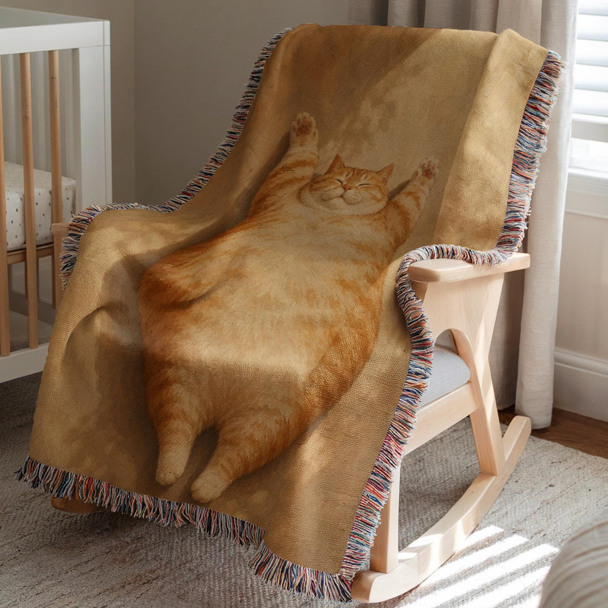 Fat Orange Cat Tapestry