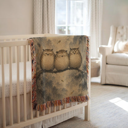 Sleepy Owl Tapestry