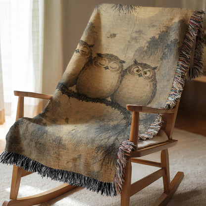 Sleepy Owl Tapestry