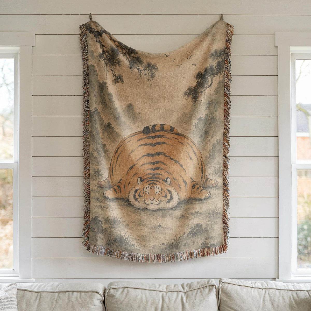 Chubby Tiger Tapestry