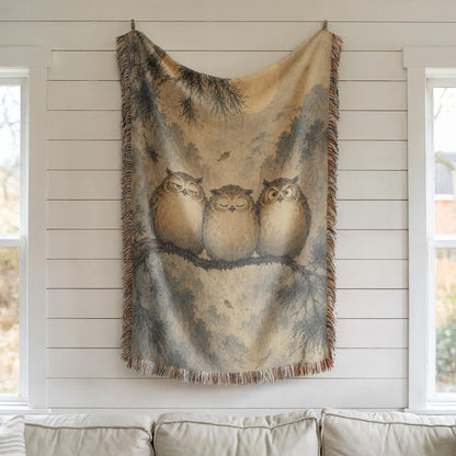 Sleepy Owl Tapestry