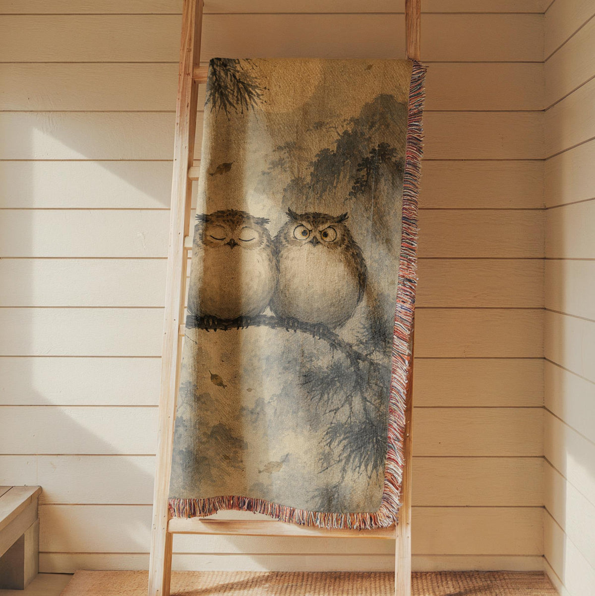 Sleepy Owl Tapestry