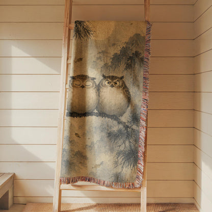 Sleepy Owl Tapestry