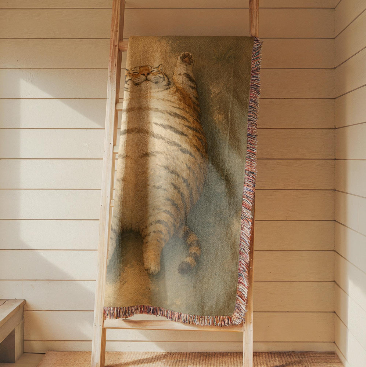 Funny Fat Tiger Tapestry