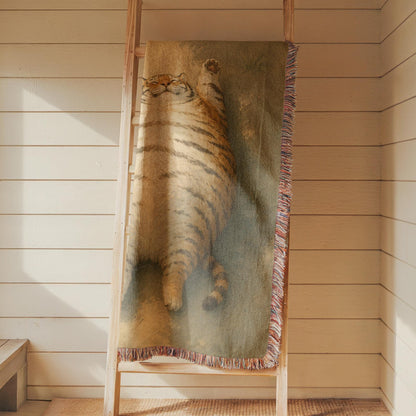 Funny Fat Tiger Tapestry
