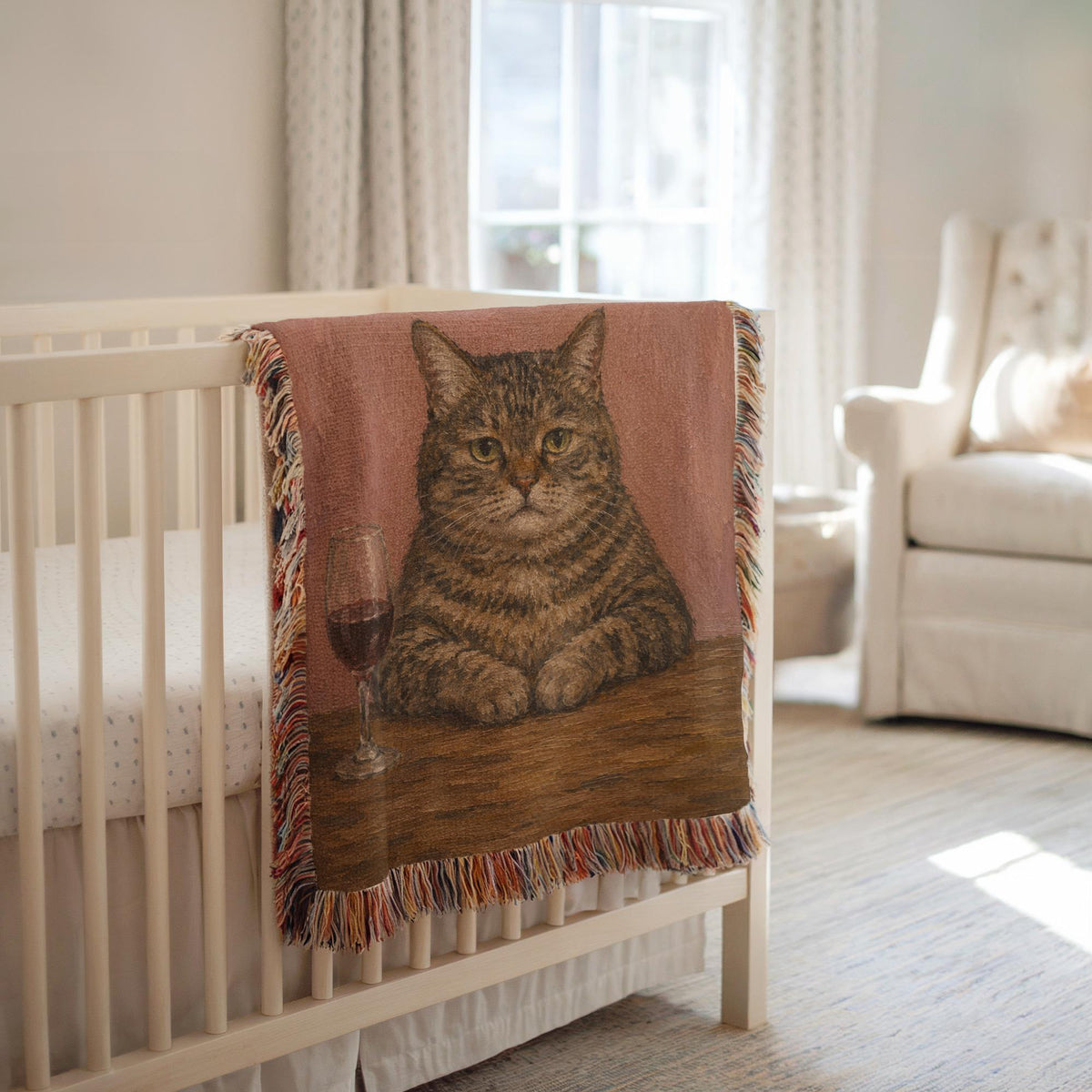 Wine Cat Tapestry