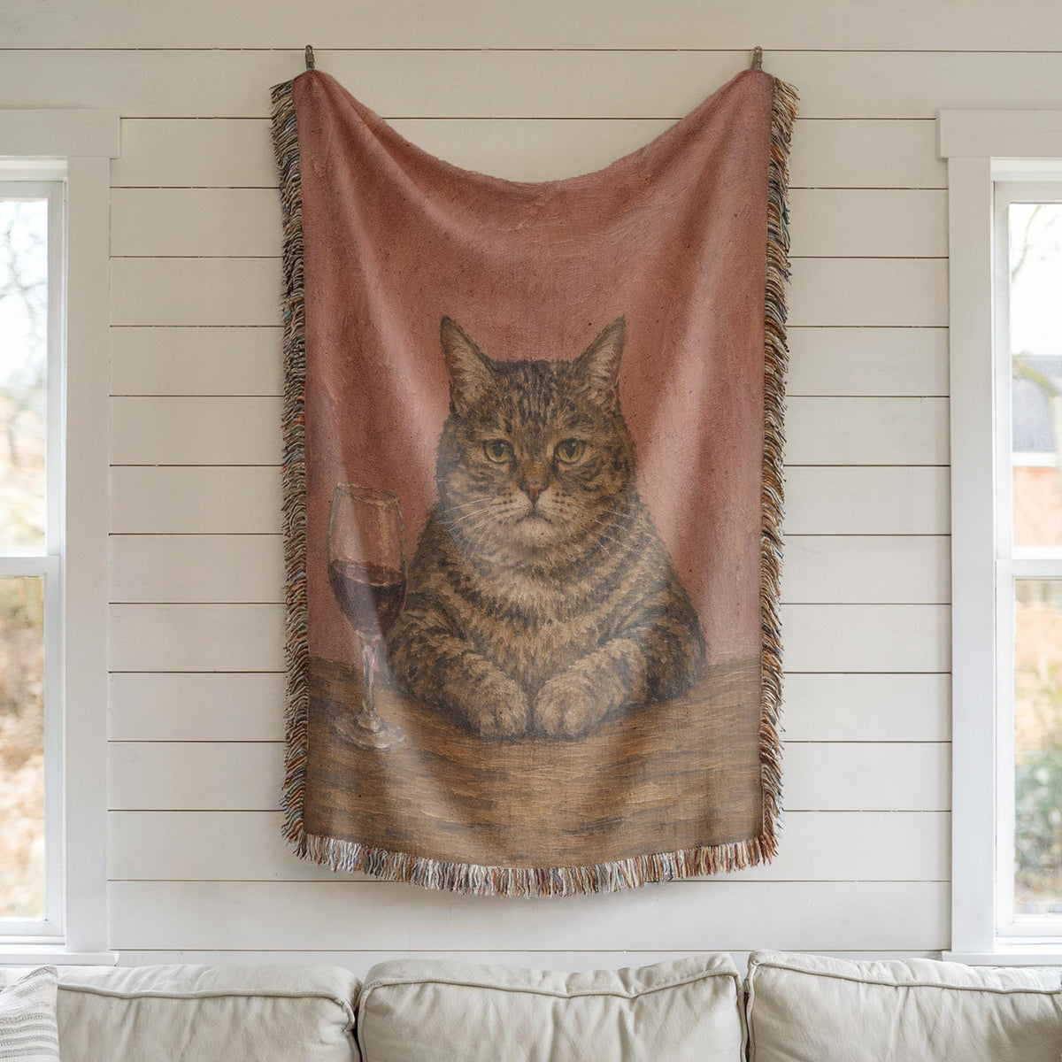 Wine Cat Tapestry