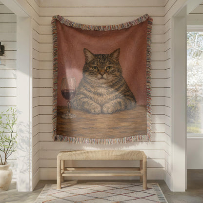 Wine Cat Tapestry