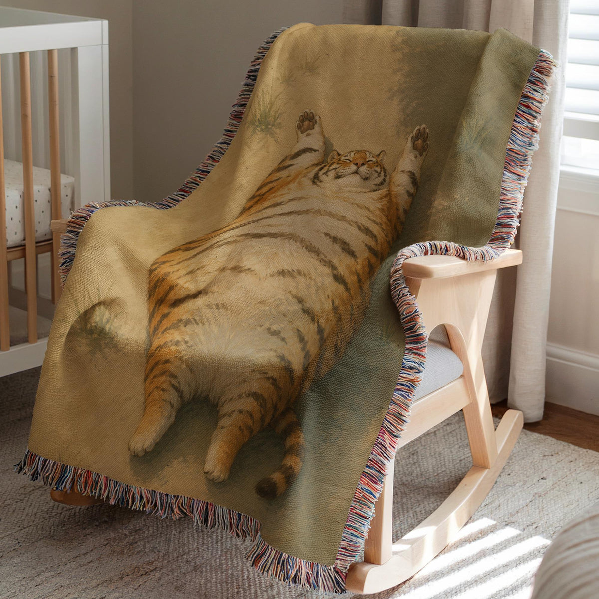 Funny Fat Tiger Tapestry