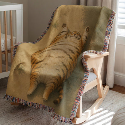 Funny Fat Tiger Tapestry