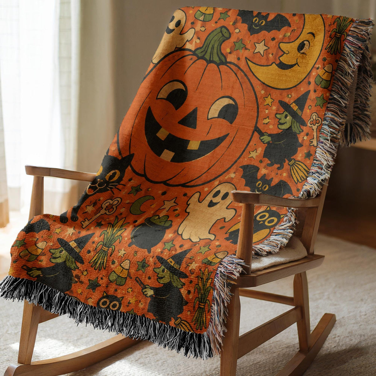 Retro Halloween Tapestry