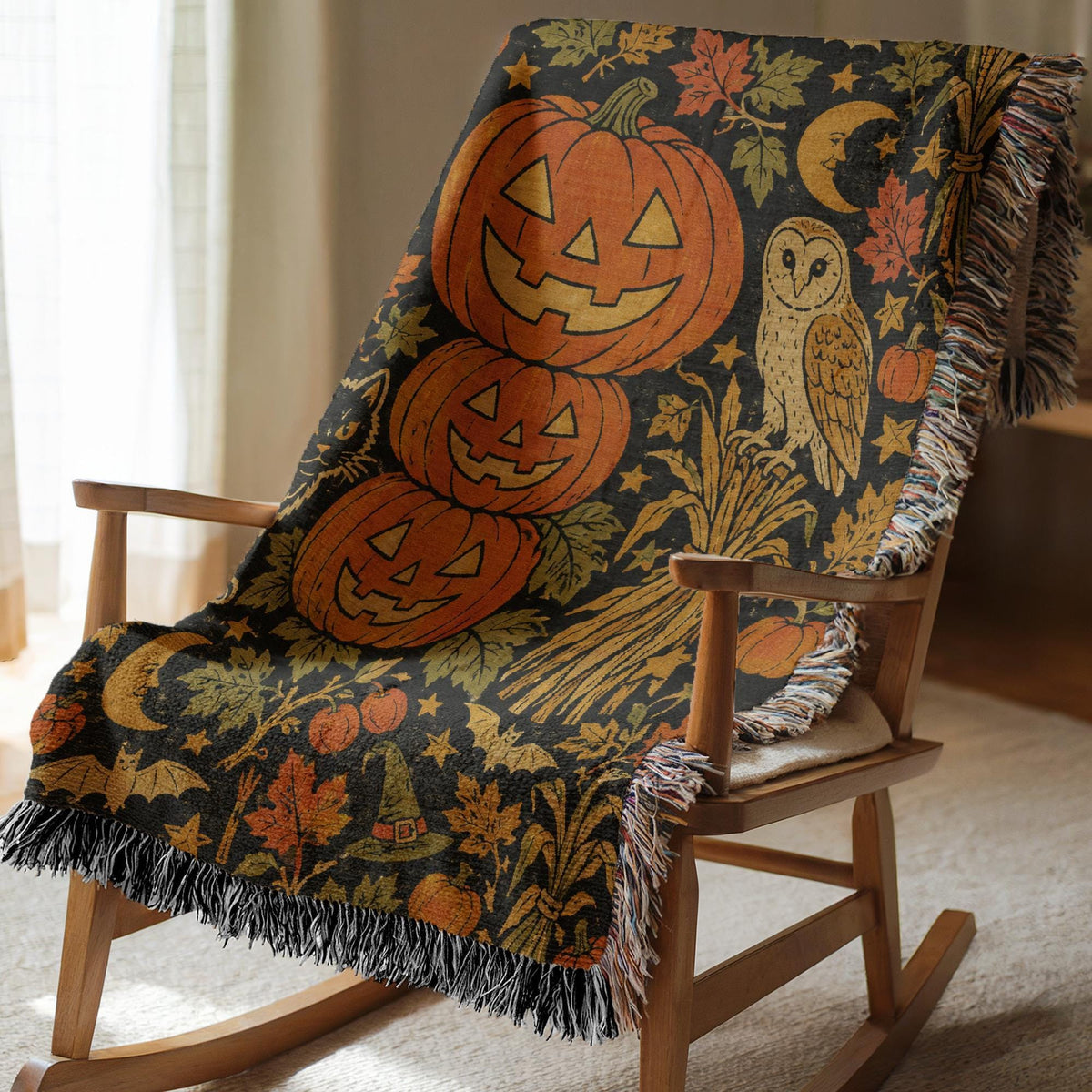 Halloween Pumpkin Tapestry