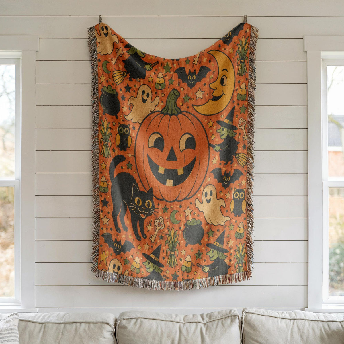 Retro Halloween Tapestry