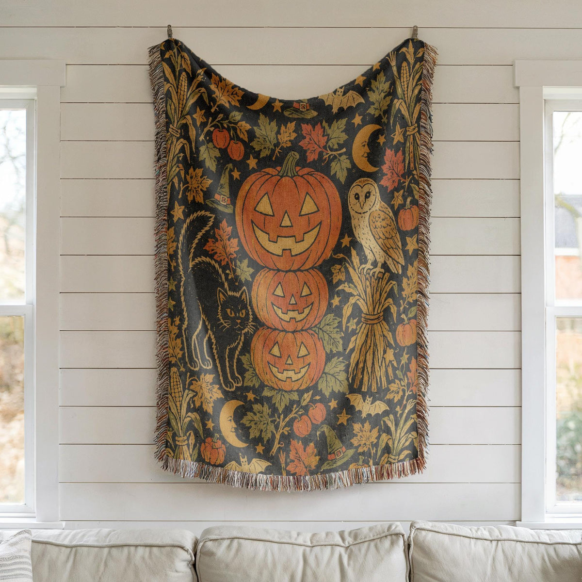 Halloween Pumpkin Tapestry
