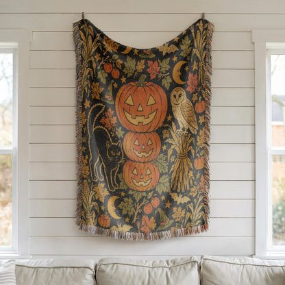 Halloween Pumpkin Tapestry