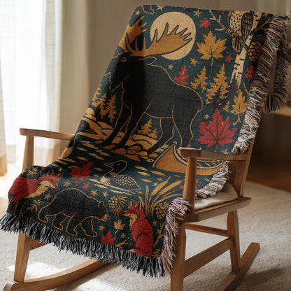 Moose Woven Blanket