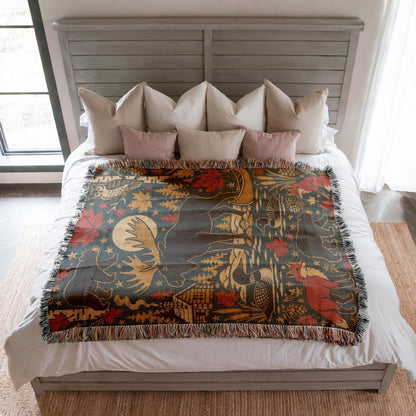 Moose Woven Blanket