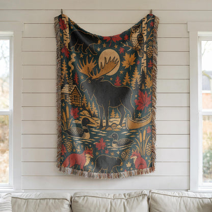 Moose Woven Blanket