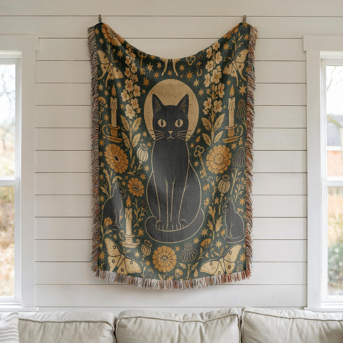 Black Cat Tapestry