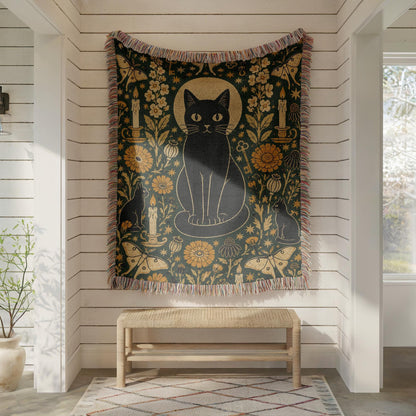Black Cat Tapestry