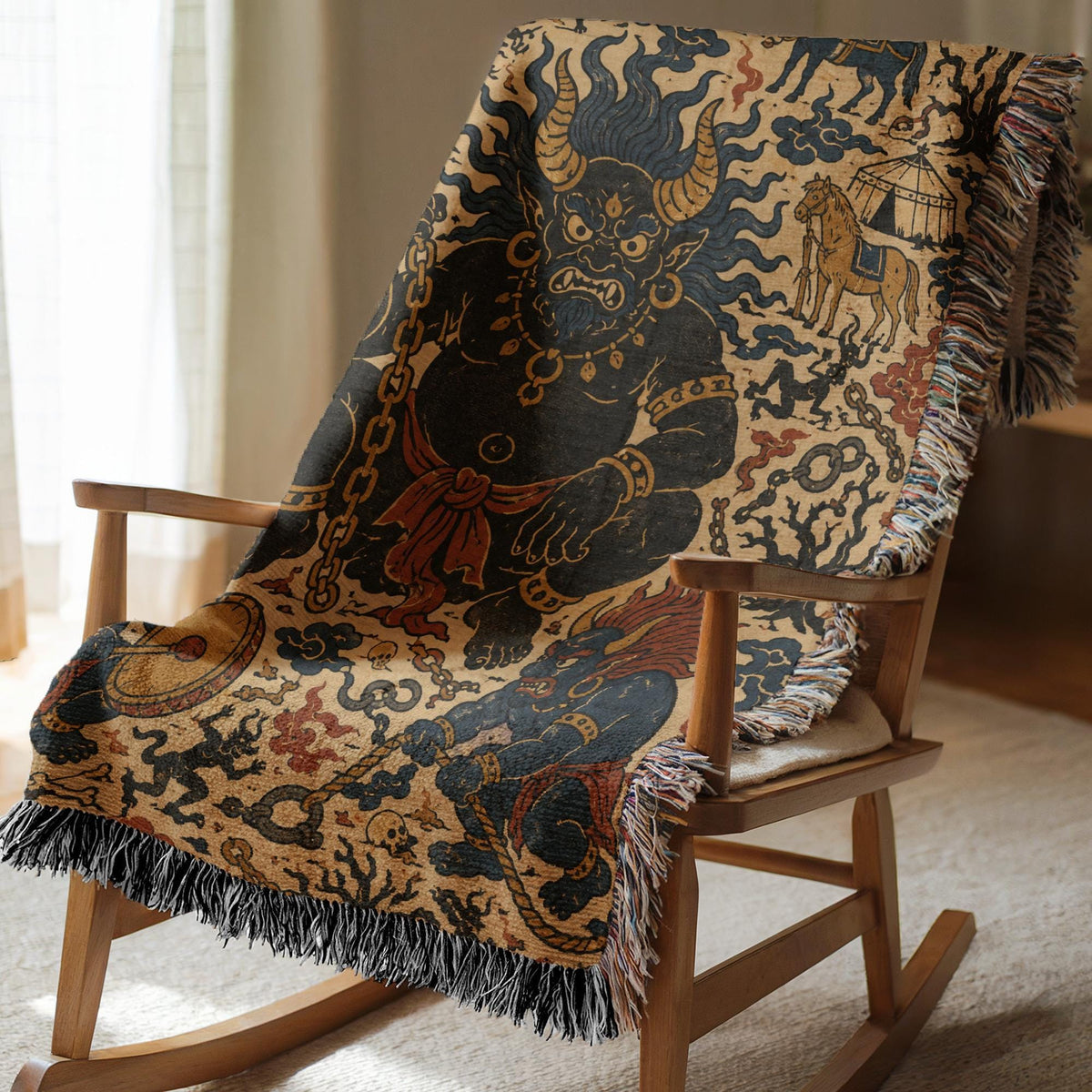 Asian Demon Tapestry