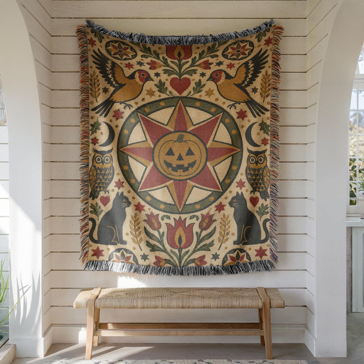 Halloween Hex Sign Tapestry