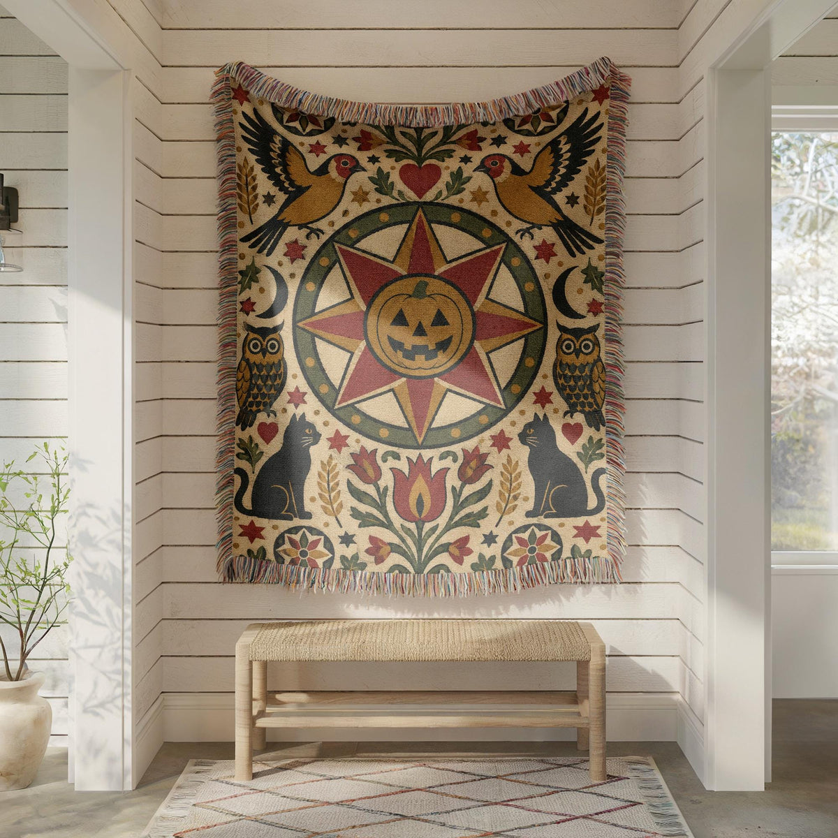Halloween Hex Sign Tapestry