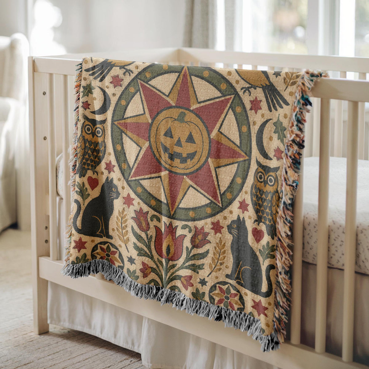 Halloween Hex Sign Tapestry