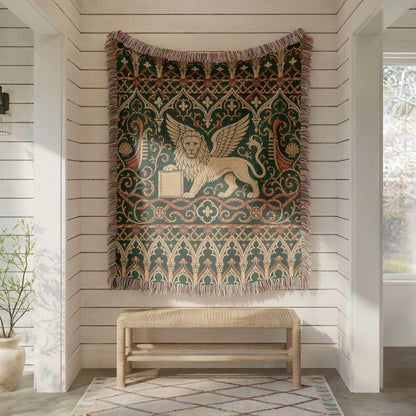 Venetian Lion Woven Blanket