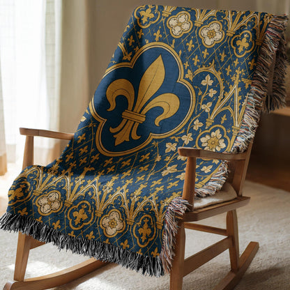 Fleur de Lis Woven Blanket
