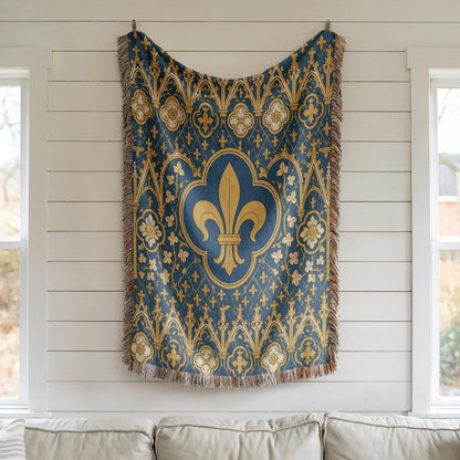 Fleur de Lis Woven Blanket