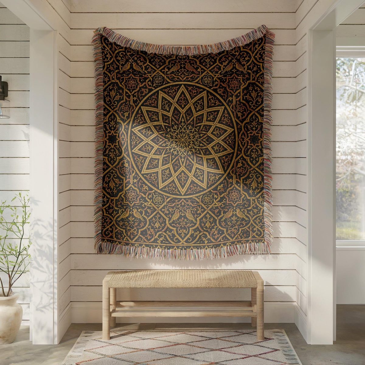 Spanish Tile Woven Blanket