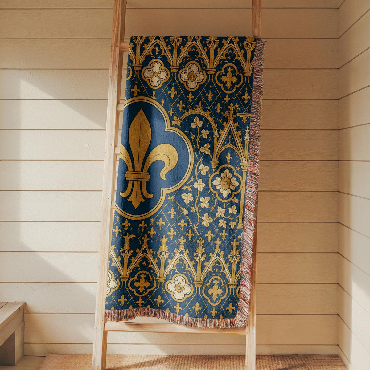 Fleur de Lis Woven Blanket