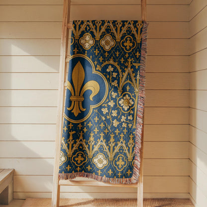 Fleur de Lis Woven Blanket
