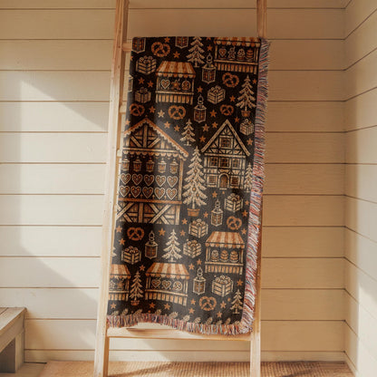 Christmas Market Woven Blanket