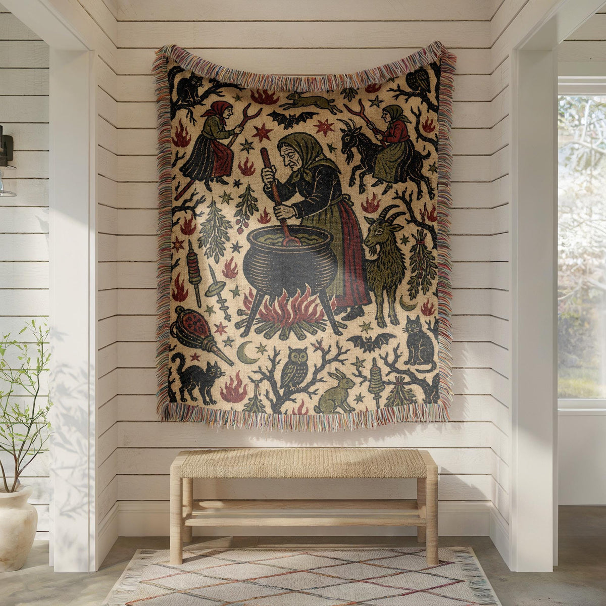 Halloween Witch Tapestry