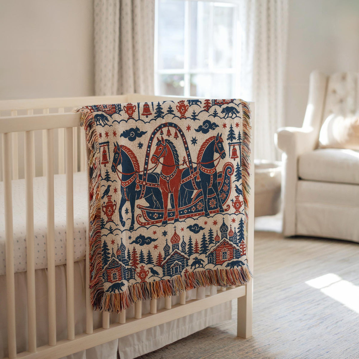 Slavic Folk Art Woven Blanket