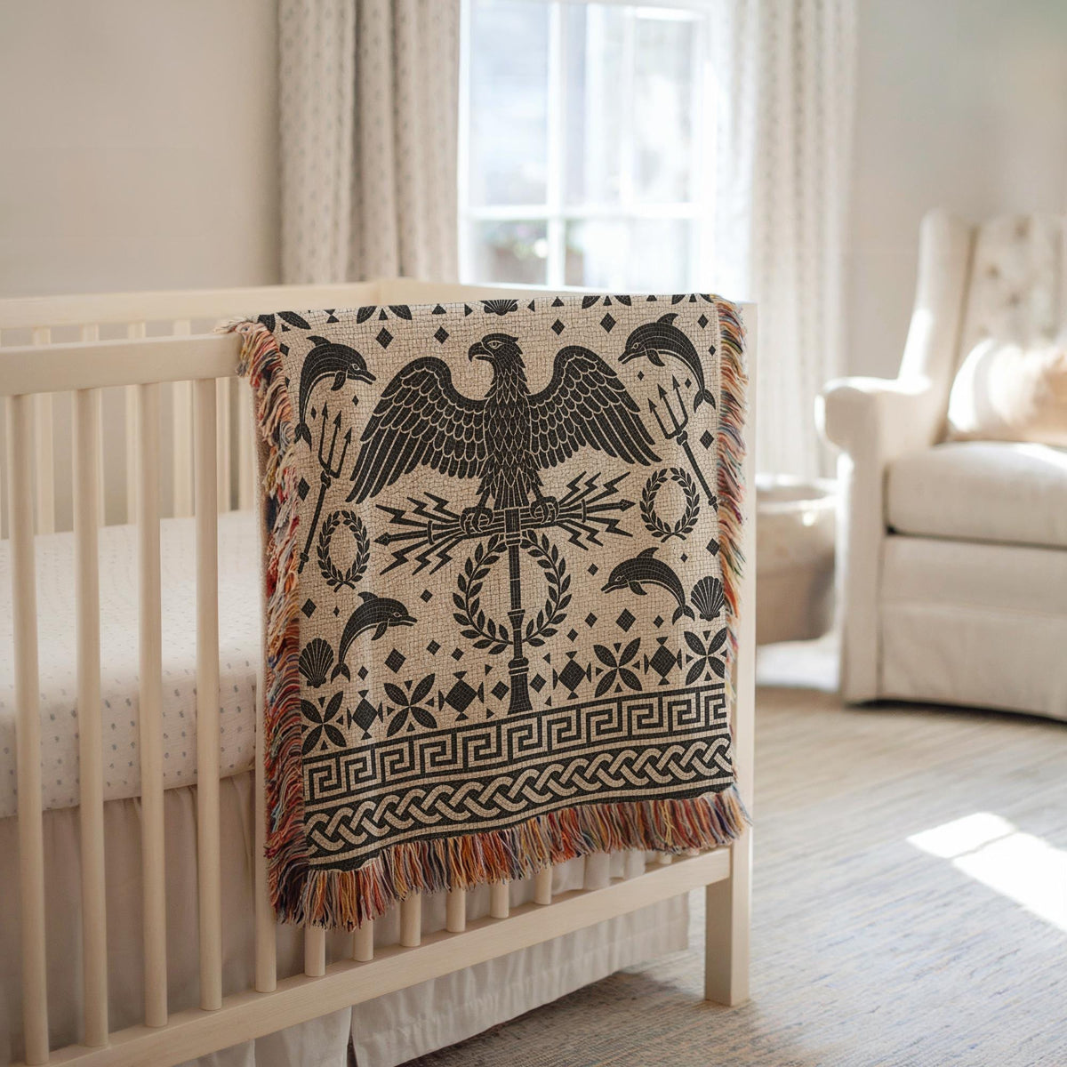 Roman Mosaic Woven Blanket