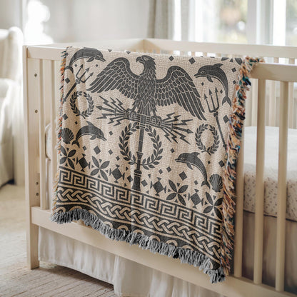 Roman Mosaic Woven Blanket