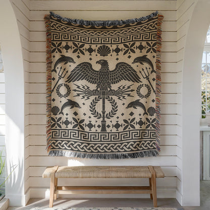 Roman Mosaic Woven Blanket