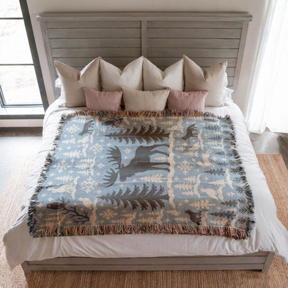 Moose Woven Blanket