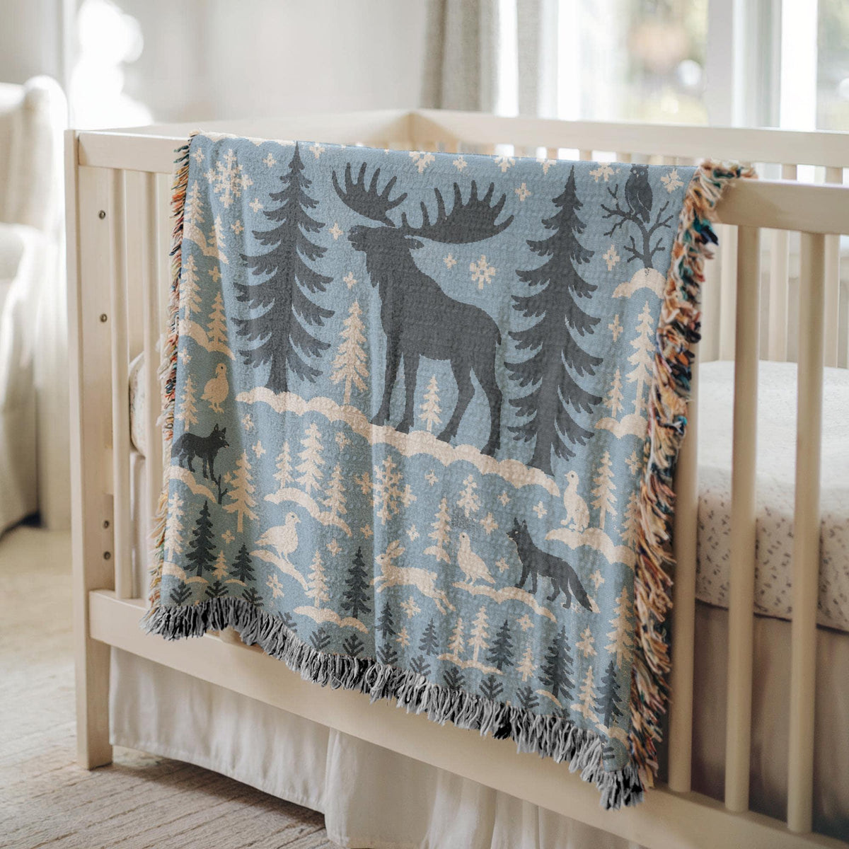 Moose Woven Blanket